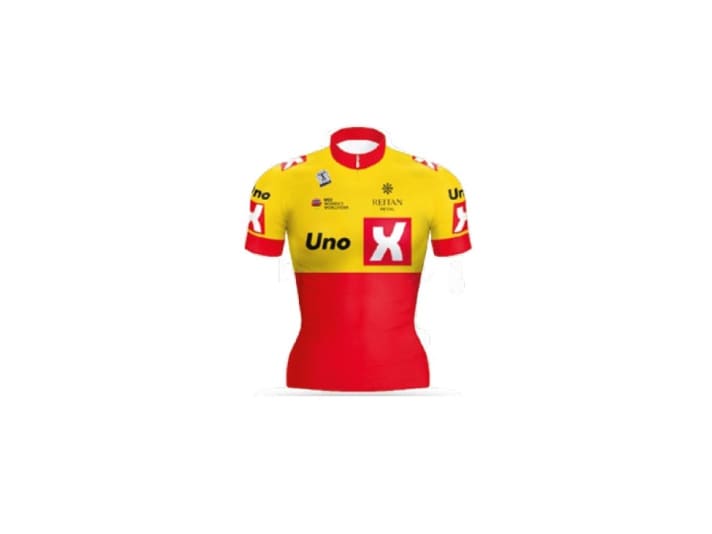 The jersey from the Uno-X Pro Cycling Team
