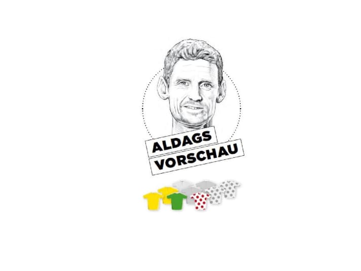 C'est l'importance que Rolf Aldag attribue à la 1ère étape pour le jaune, le vert et le maillot de montagne - plus il y a de maillots de couleur, plus l'importance est grande.
