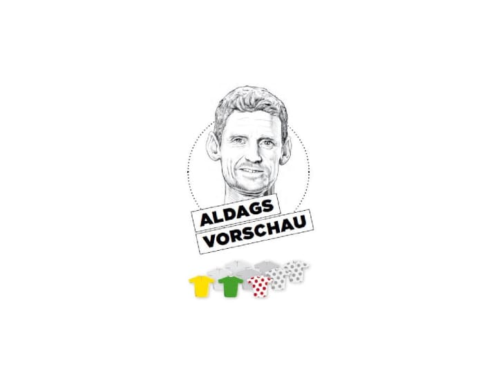 Diese Bedeutung misst Rolf Aldag der 12. Etappe für Gelb, Grün und Bergtrikot zu - je mehr farbige Trikots, desto größer die Bedeutung.