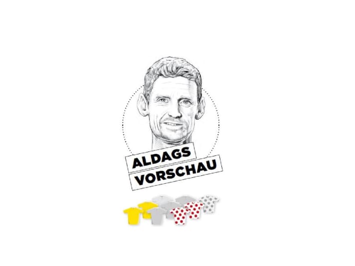 Diese Bedeutung misst Rolf Aldag der 14. Etappe für Gelb, Grün und Bergtrikot zu - je mehr farbige Trikots, desto größer die Bedeutung.