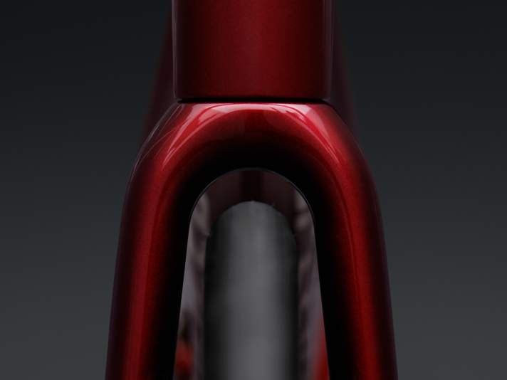 Rahmen und Gabel bieten Platz für bis zu 35 Millimeter breite Reifen