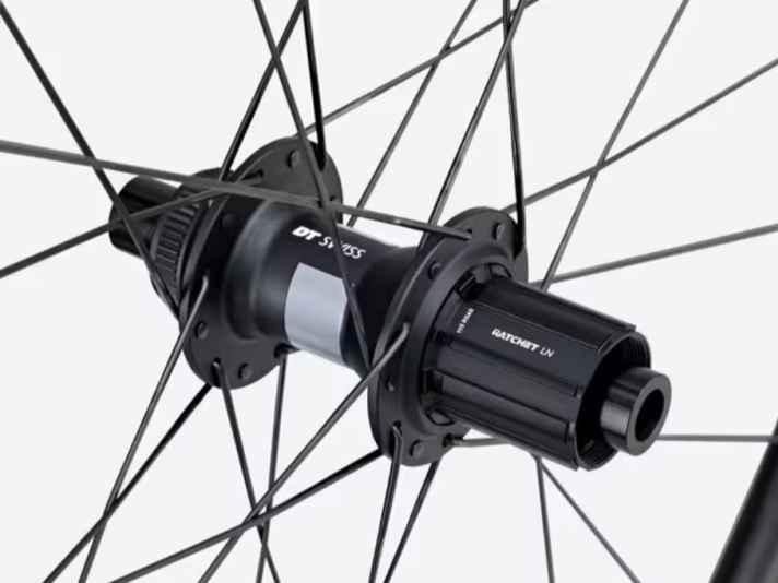 Both Van Rysel wheelsets are built with high-quality DT Swiss hubs.