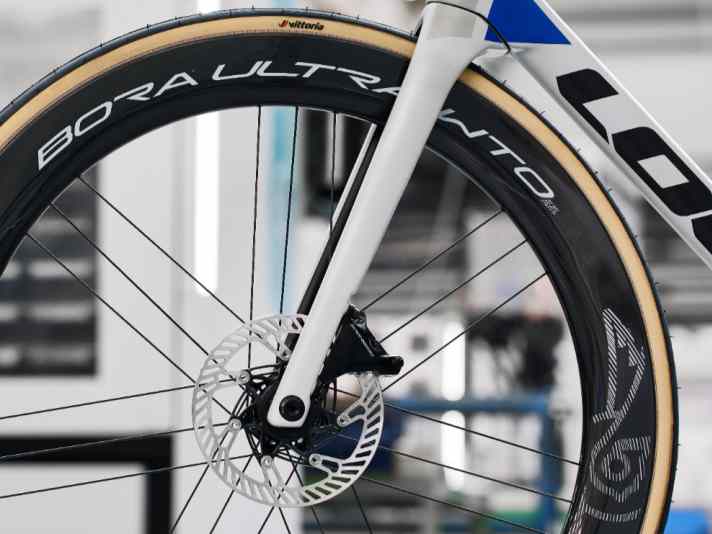 Cofidis can choose from two rim heights (45 or 60 millimetres) for the Bora Ultra WTO.