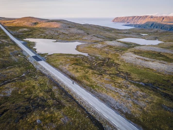 Sur l'île de Magerøya, peu avant l'arrivée au Cap Nord