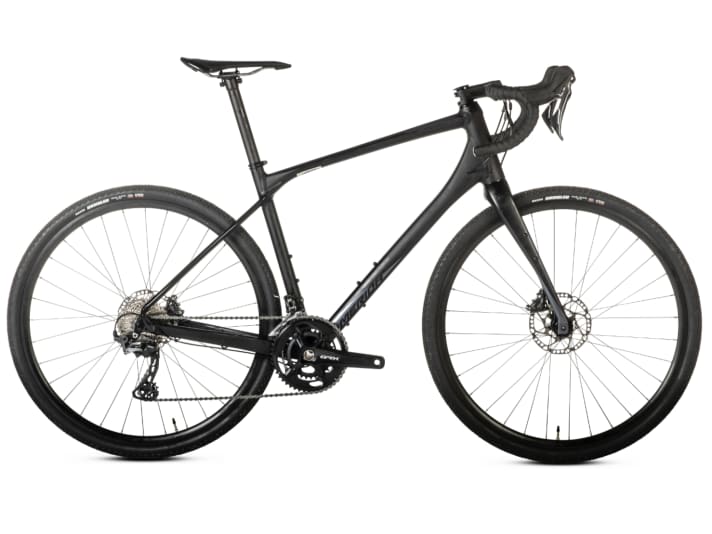 Le Silex actuel avec une géométrie sloping extrême et des câbles à l'extérieur. Merida propose le Gravelbike sur son site Internet en dix variantes d'équipement.