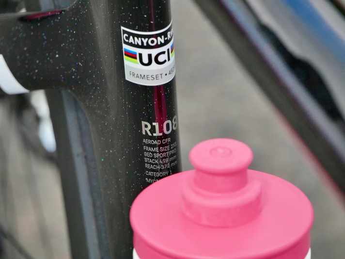 Bauernfeind rides the Aeroad in the smallest possible frame size