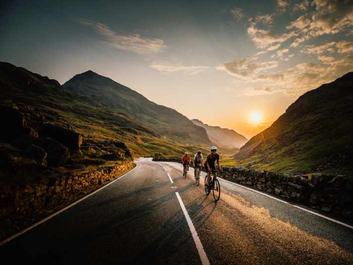 Rennradfahren in Wales