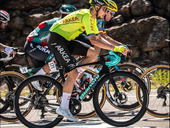 Seine Rennpremiere hat das neue Specialissima bereits hinter sich: Kévin Vauquelin vom Team Arkéa-Samsic für die Neuheit unter anderem auf der 13. Etappe der diesjährigen Spanien-Rundfahrt.