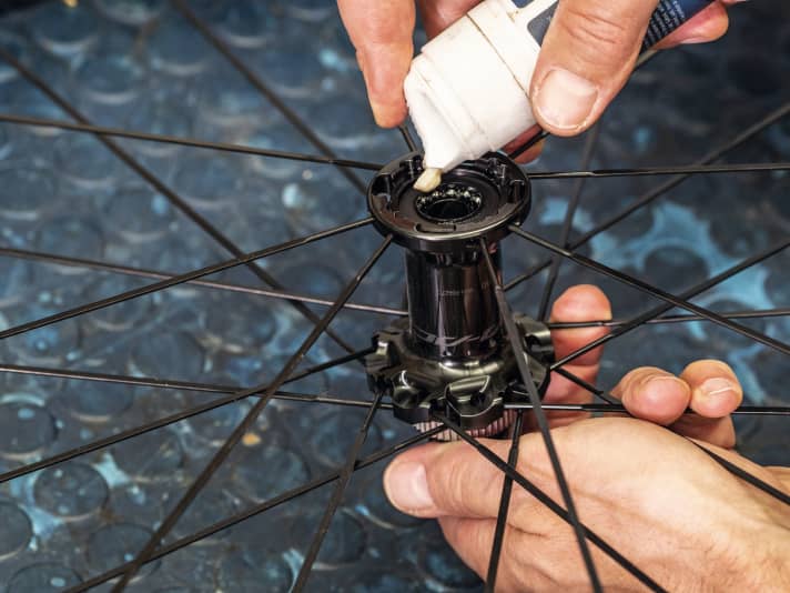 Proper care: Cone bearings need a good portion of grease to function smoothly 