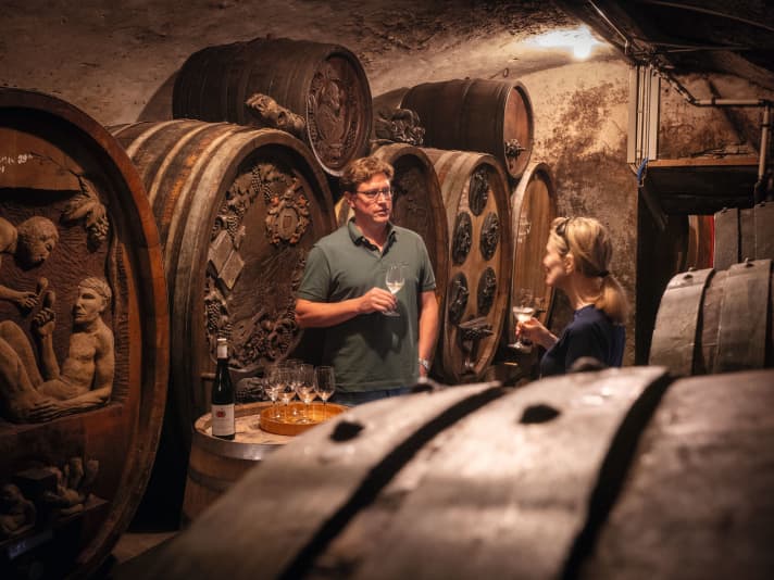 Winemaker Hermann Dörflinger from Müllheim explains his Chasselas to us