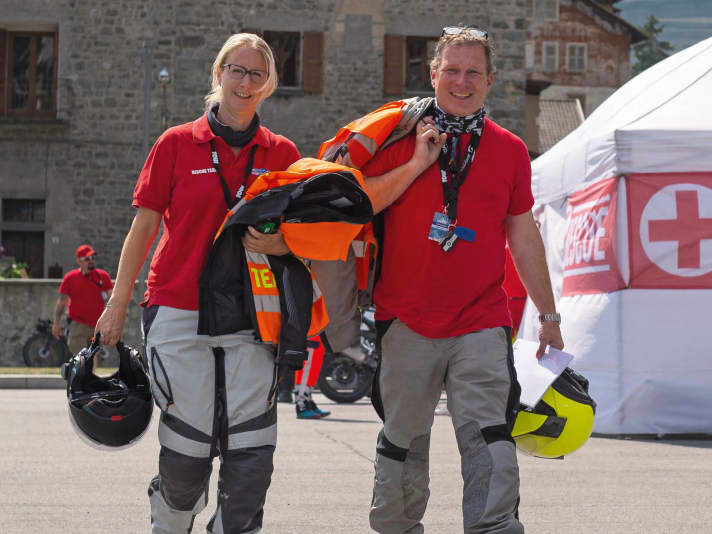   Wiebke Würtz and Sebastian Zimatschek are a well-rehearsed rescue team 