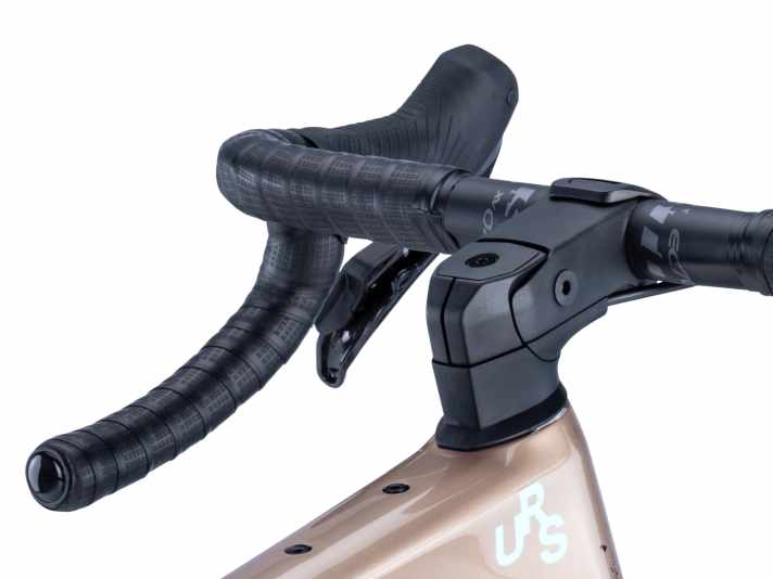 The suspension stem is a co-production of BMC and component specialist Redshift.