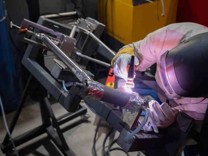 The Ti64 frame should weigh less than 1.5 kilograms. According to Urwahn, various application scenarios are conceivable: from gravel bikes to motorised commuter bikes.