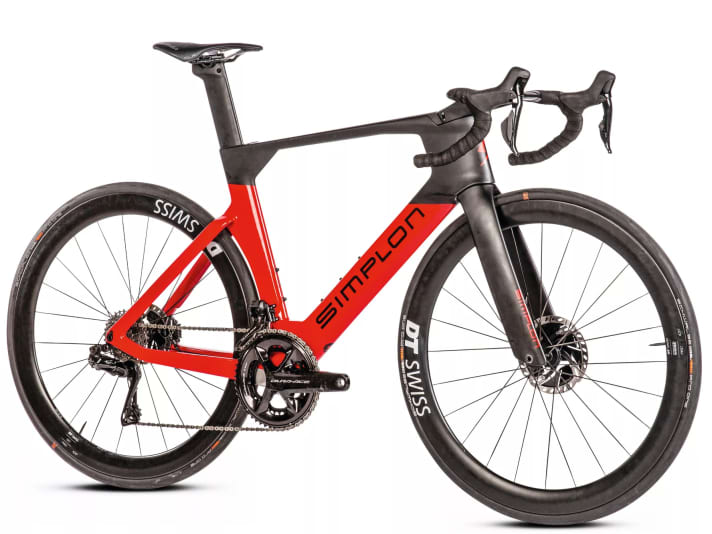 So far, the Simplon Pride II is the only production bike in the TOUR test to achieve an aero performance of less than 200 watts