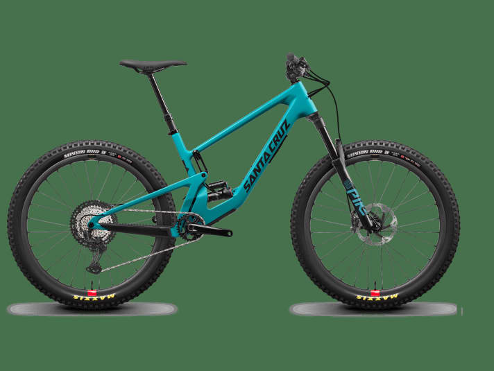   5999 euros is the price of <a href="https://www.awin1.com/cread.php?awinmid=13793&awinaffid=471469&clickref=B+Santa+Cruz+5010+C+XT&ued=https%3A%2F%2Fwww.liquid-life.de%2Fsanta-cruz-5010-c-xt-loosely-blue-2021.html&pref1=bike" target="_blank" rel="noopener noreferrer nofollow">the 5010 C XT</a> *. Shifting is done with a Shimano XT groupset. The suspension again comes from Rockshox.