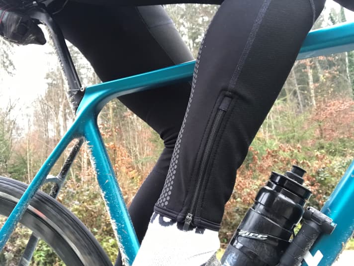 Pantalon de vélo d'hiver Kalas : les fermetures éclair facilitent l'enfilage 