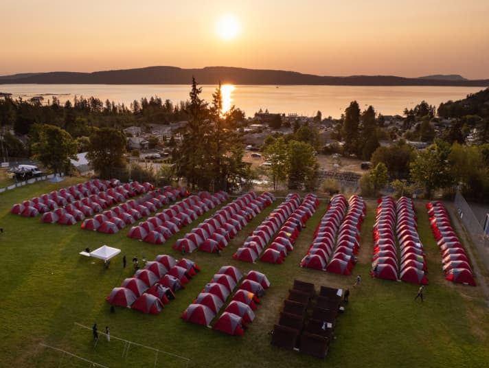 We haven't reached our destination yet, but we have reached an intermediate goal: the first base camp in Crofton.