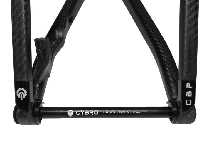   At first glance, it looks like a classic rear triangle: But the belt can be threaded into the rear triangle via the axle system.