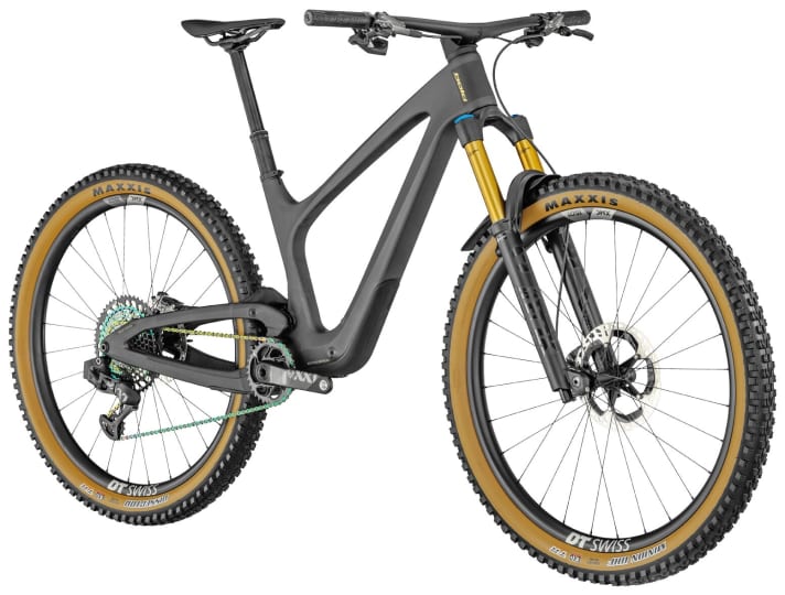   The top version of the new Bold Linkin comes with elegant carbon wheels and Sram's AXS drivetrain.