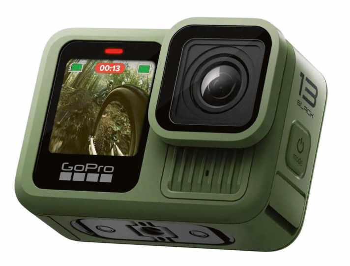 The Gopro Hero13 in special colour forest green captures your heroic deeds for eternity