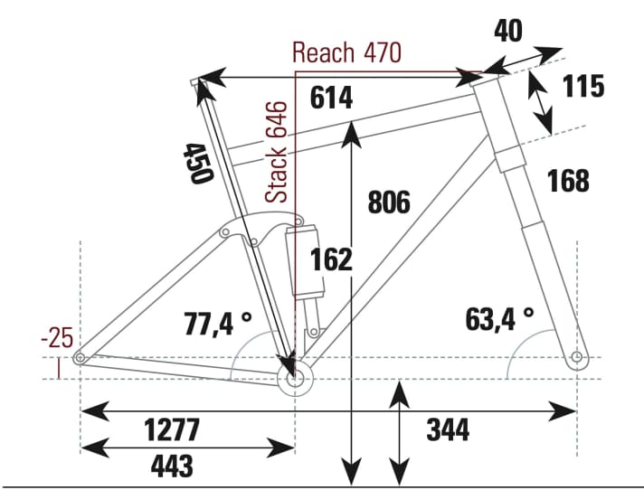 Giant Reign Advanced Pro 1 - Geometriedaten