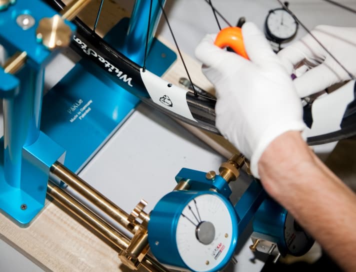   The wheels are meticulously painted and spoked by hand. The margin for error is close to zero in order to give the bikes and their owners as long and carefree a life as possible.