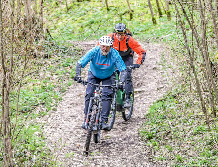 Belohnung nach viel Fahrtechnik: Raus auf den Trail!