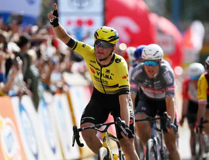 Olav Kooij has now celebrated his fifth stage win at the Tour of Poland.