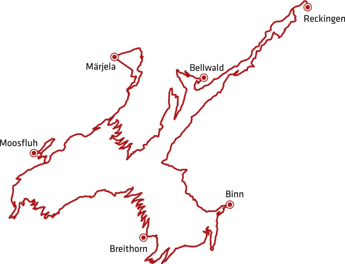   Stoneman Glaciara: the route at a glance.