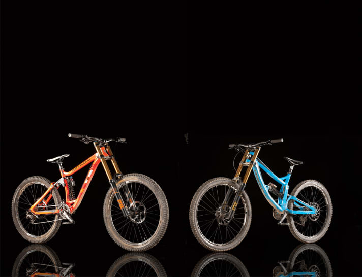   Test-Duell 2016: Rotwild R.G1 27,5 (li.) gegen Transition TR 500-1