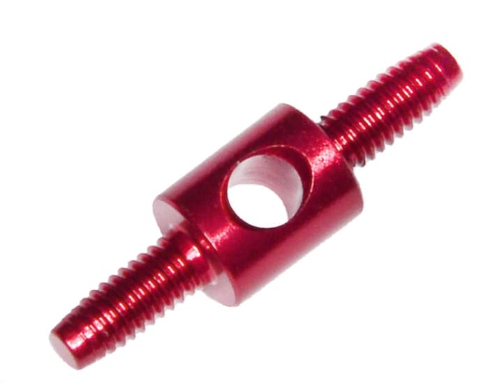 Bolted between the old and new parts, such a tension connector can help to route hydraulic lines through the frame.