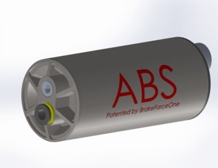  The ABS actuator should measure just 32 millimetres in diameter and 75 millimetres in length.