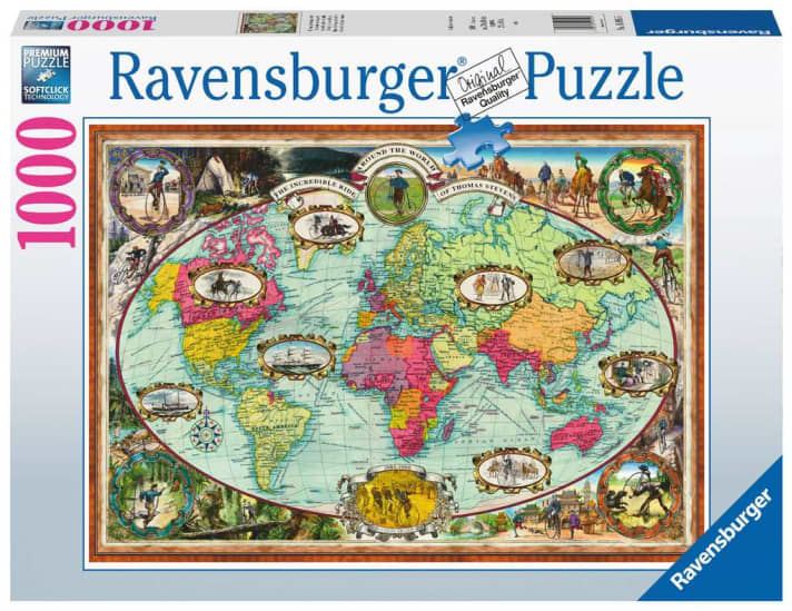 A trip around the world by bike in 1000 puzzle pieces