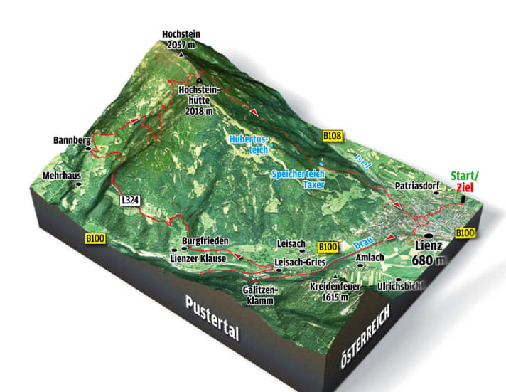   The favourite route of marathon world champion (2010) Alban Lakata: the Russen Trail on the Hochstein in East Tyrol.