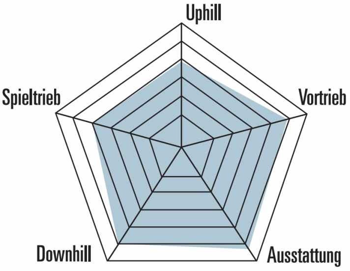 Strengths and weaknesses of the Giant Anthem Advanced SL 0 in the BIKE spider diagram.