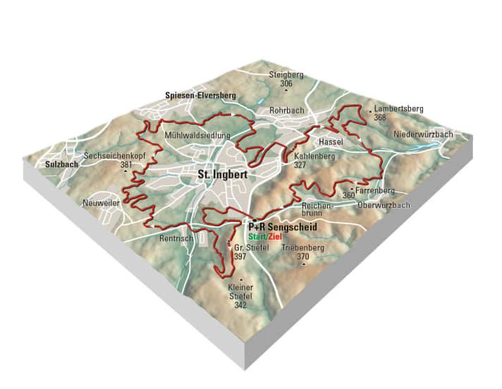   St. Ingbert: "Die Grüne Pur" is a perfect training circuit for marathon racers! Thanks to 14 extra loops of varying difficulty, you can also improve your riding technique.