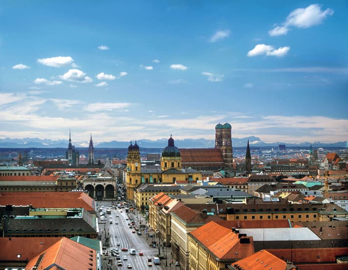La Ludwigstraße devant l'Odeonsplatz