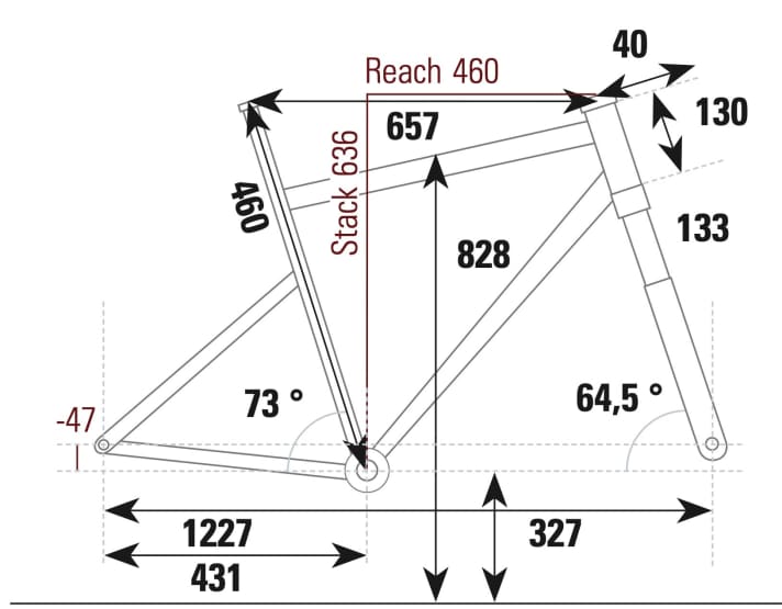 Radon Cragger 8.0 - Geometriedaten