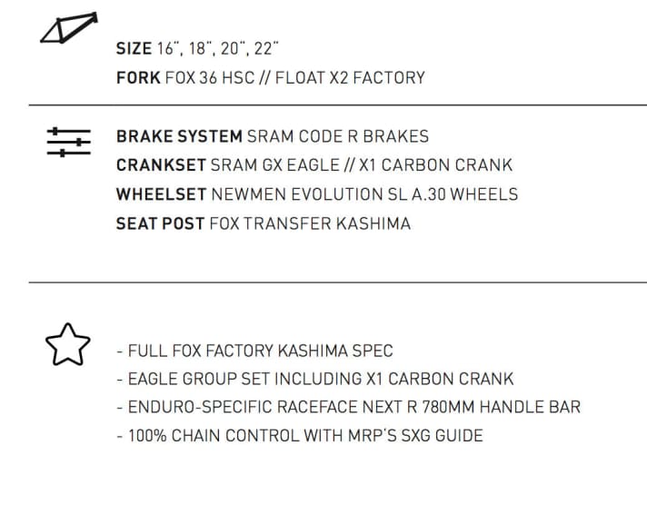   The top model Trail Motion with absolutely race-ready equipment.