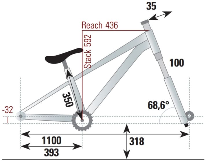 Die Geometrie des Specialized P4.