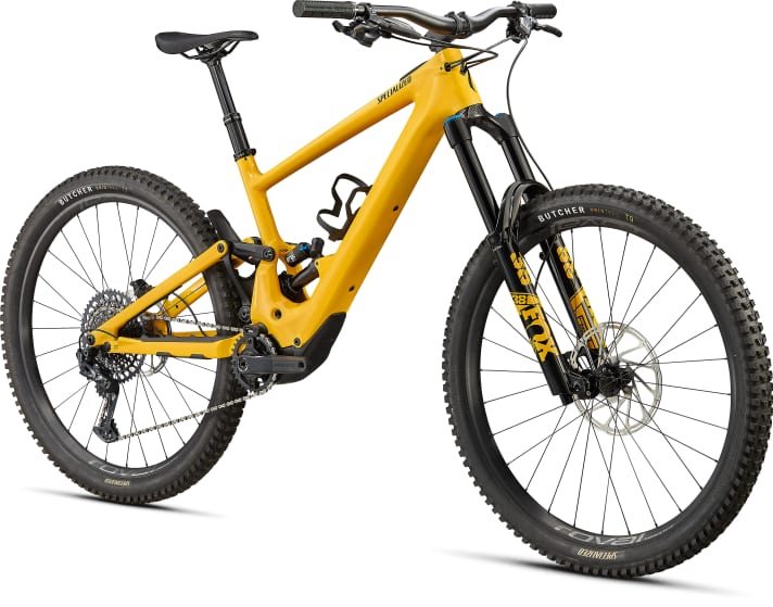  The Expert model in yellow or grey already offers maximum functionality. The suspension differs from the S-Works only in the Kashima coating, but you have to make do with aluminium wheels and without electronic shifting and seat post. The price is a hefty 9499 euros.