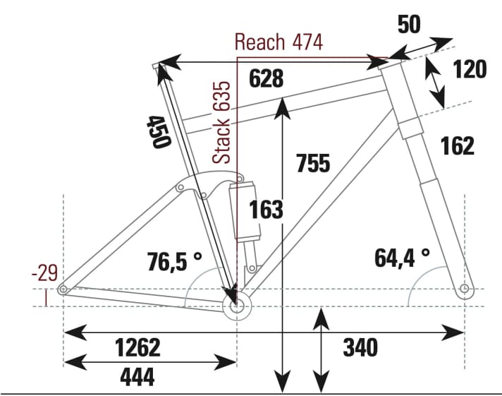 Propain Tyee Custom - Geometry data