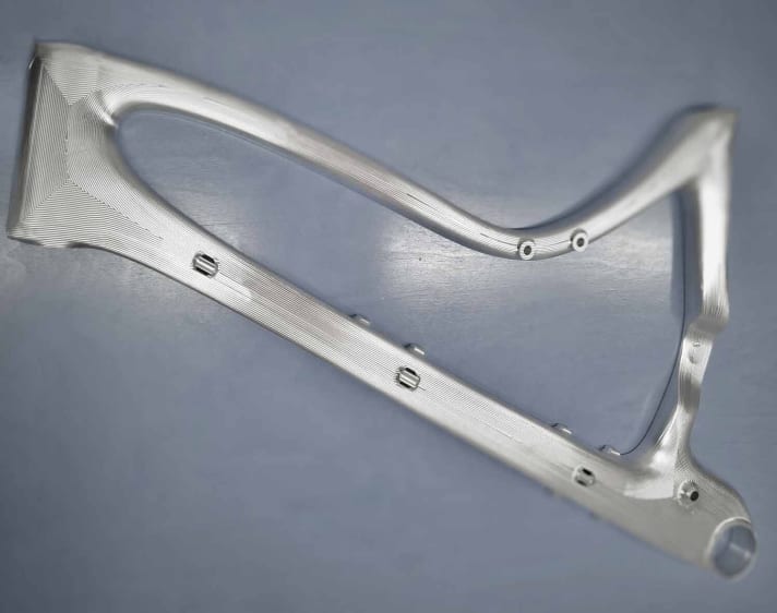   A first look at one half of the prototype of the next Pole frame.