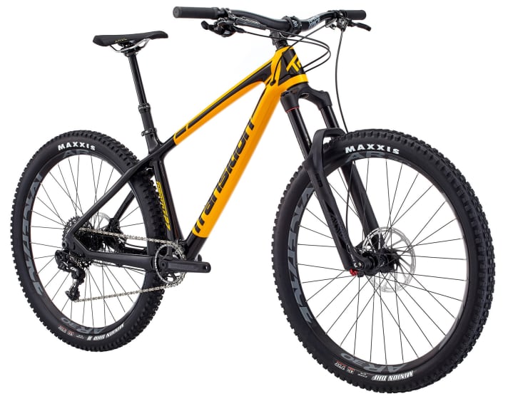   Playful trail bike with 140 millimetres of suspension travel and 27.5-inch tyres.