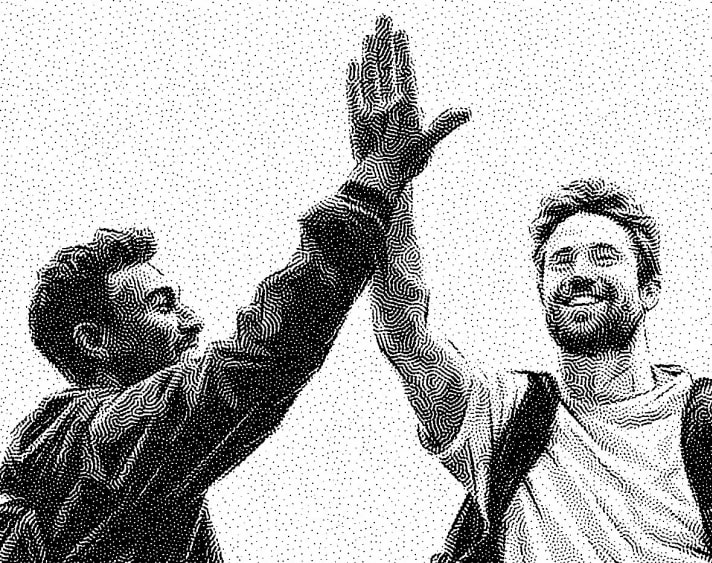 Biker 1: “Gut gefahren!” Biker 2: “Danke, du nicht.”