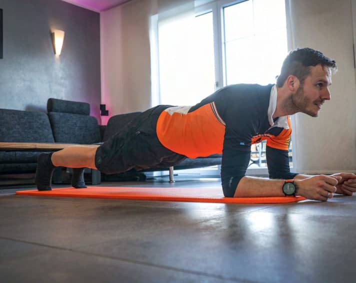 Albert trains regularly again for more power on the MTB.