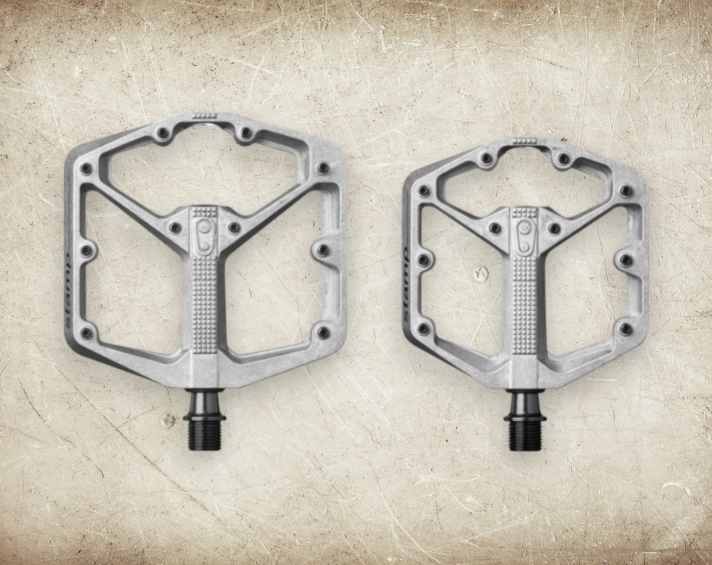 One pedal, two sizes: Crankbrothers offers its Stamp pedals in large and small