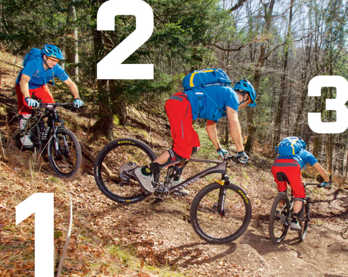   This is how it works: Moving the rear wheel in technical terrain