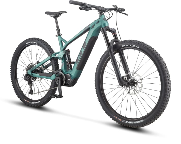  The GT-E Force AMP costs 4499 euros and currently represents the top of GT's E-MTB range. 150 millimetres of suspension travel, downhill tyres, 29-inch wheels.