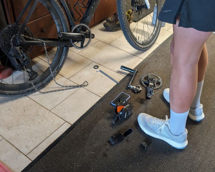 Die Räder werden vorbereitet